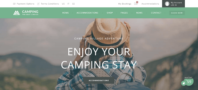Camping Village: An Extraordinary Trekking Website Template