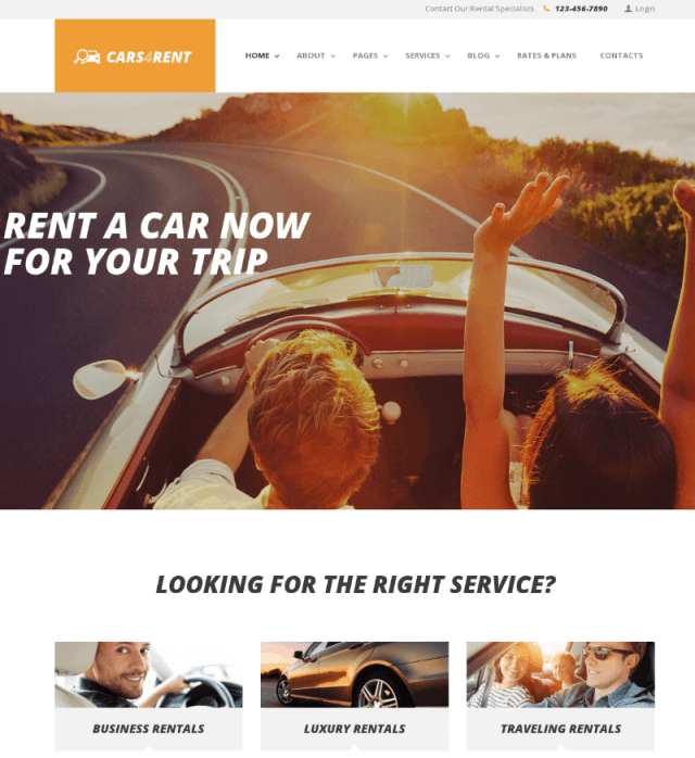 Cars4Rent a WordPress limousine theme