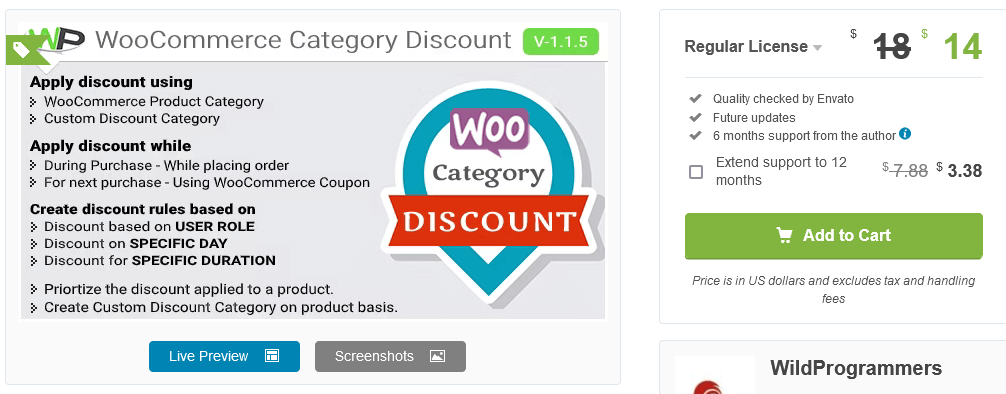 WooCommerce Category Discount