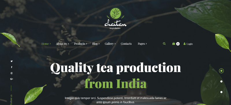 Chaitan: A Responsive Theme for Tea Shops