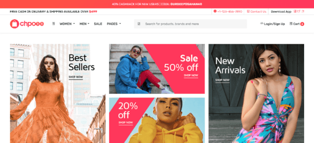 chpoee a bootstrap shopping cart template