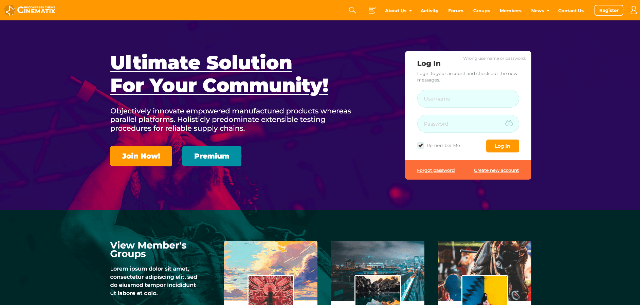 Cinematix: A Vibrant Community Website Template