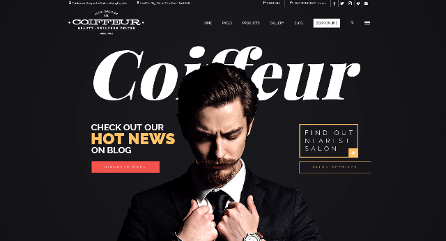 Coiffeur: A Clean Hairdresser Website Template