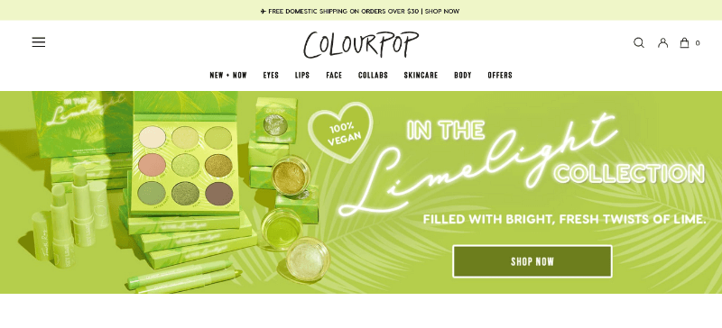ColourPop is a Solid Example of a Shopify Store