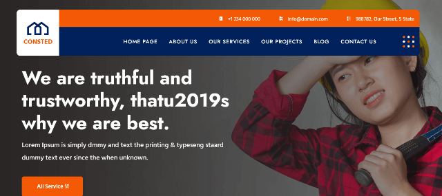 Consted: A Beautiful WP Template