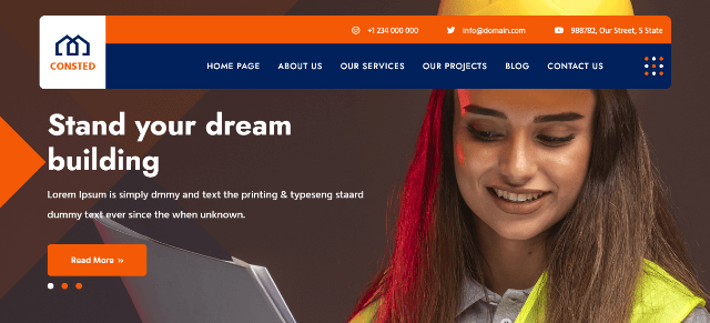 Consted: The Best Plumbing website Template