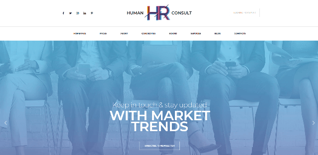 Human Consult: A Minimalist Human Resource Website Template