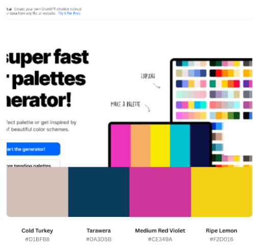 Coolors.co: A Authentic Web Color Palettes