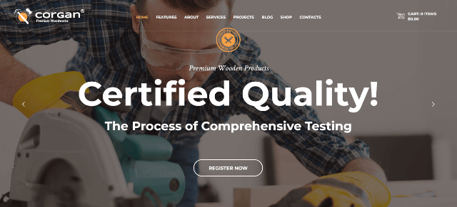 Corgan: Elegant Carpentry Website Template