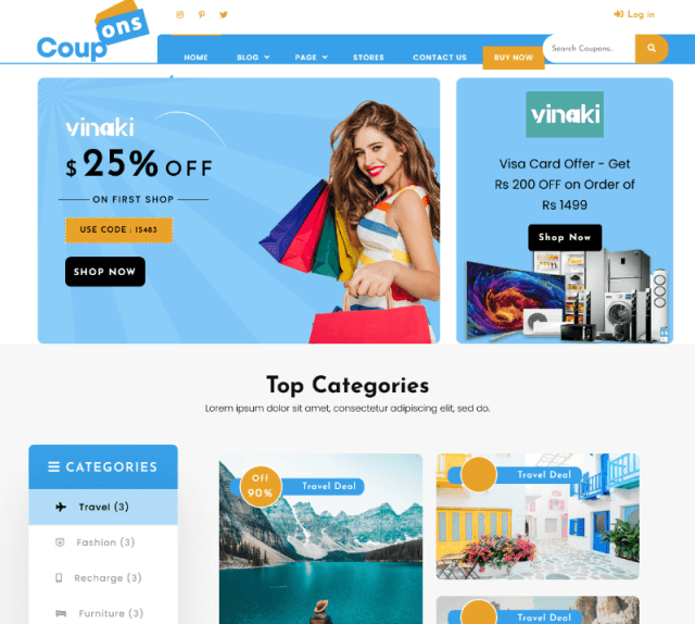 Coupons Deals By BuyWpTemplates