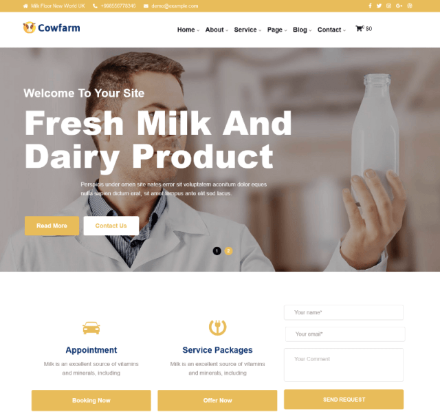 Cowfarm By TemplateMonster