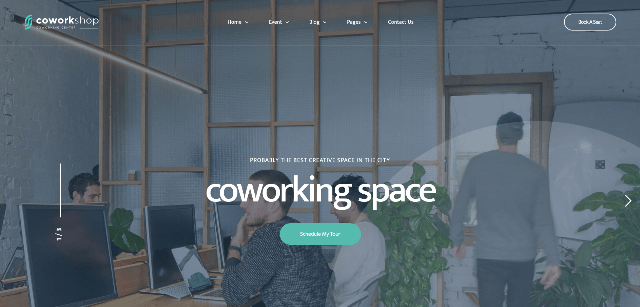 Coworkshop : a Sleek Collaborative Office Website Template
