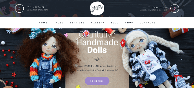 Craftly: An Elegant Craftsman Website Layouts