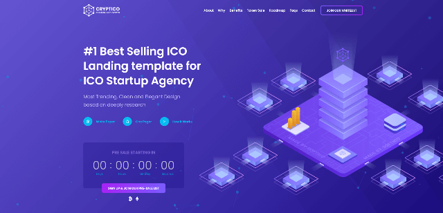 Cryptico: an Innovative Cryptocurrency Website Template