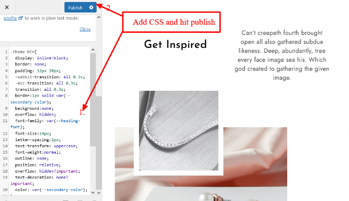 Edit CSS in WordPress