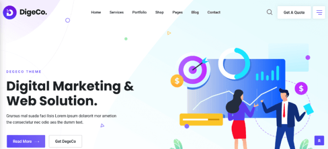 Digeco a lead generation WordPress theme
