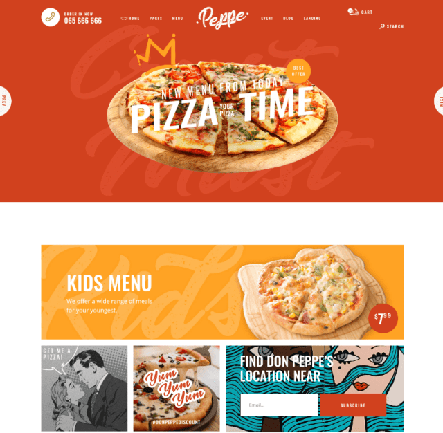 Don Peppe a pizza WordPress theme