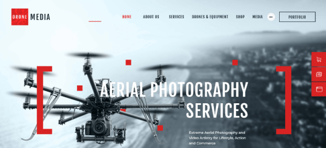 Drone Media: Highly Customizable Airline Website Template