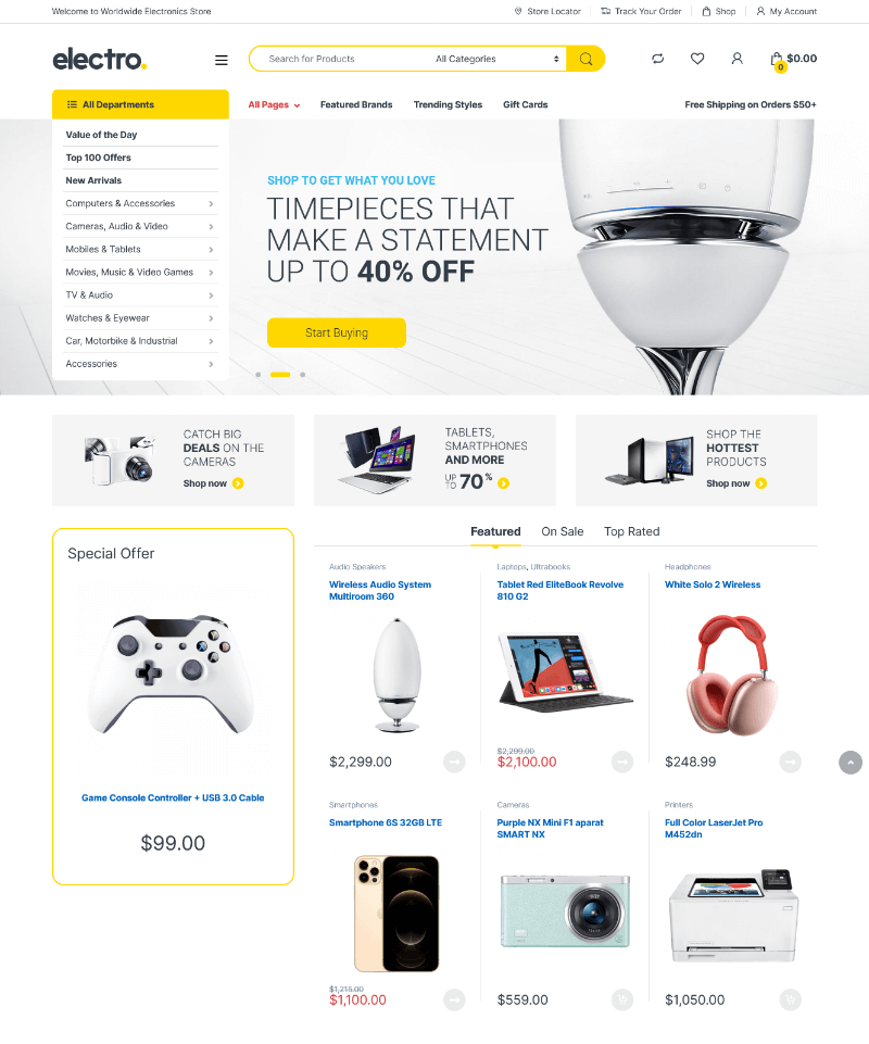 Electro: A Highly Customizable WooCommerce Template