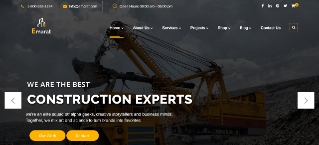  Emarat: An Elegant Plumbing WordPress Theme