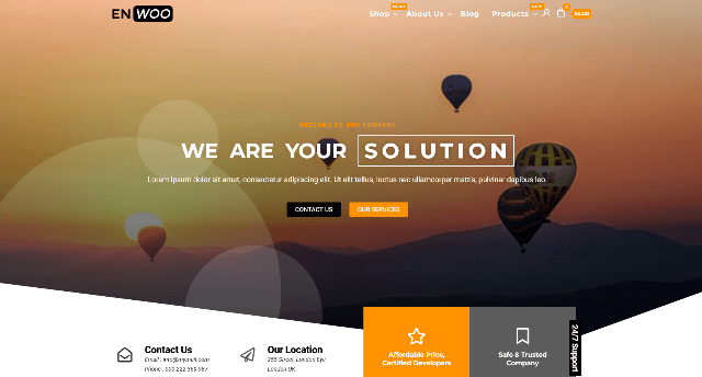 Enwoo: an Cutting-edge WooCommerce eCommerce Template