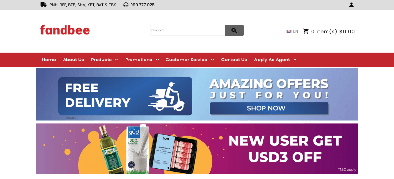Fandbee: A Minimal Sample Shopify Store