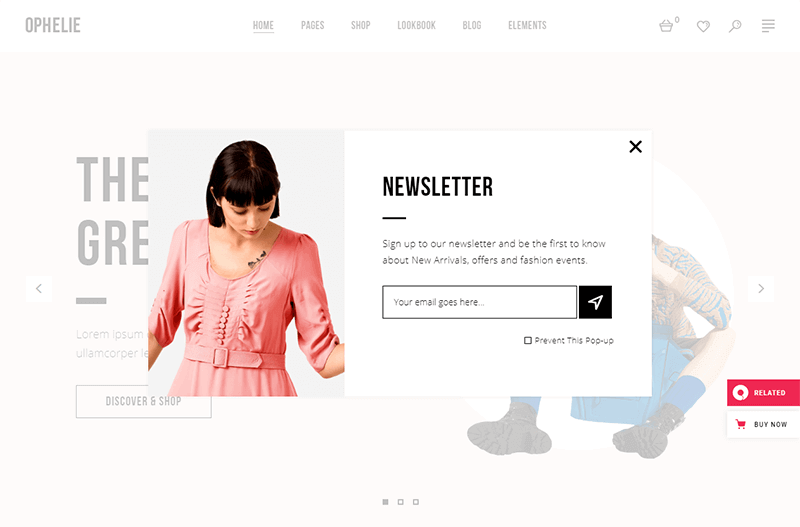 Ophelie: a Stylish WP Store Template