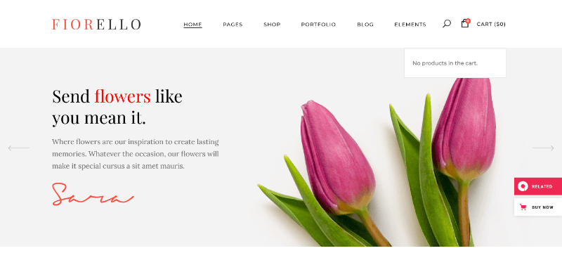 Fiorello: A Stylish Flower Shop WooCommerce Theme