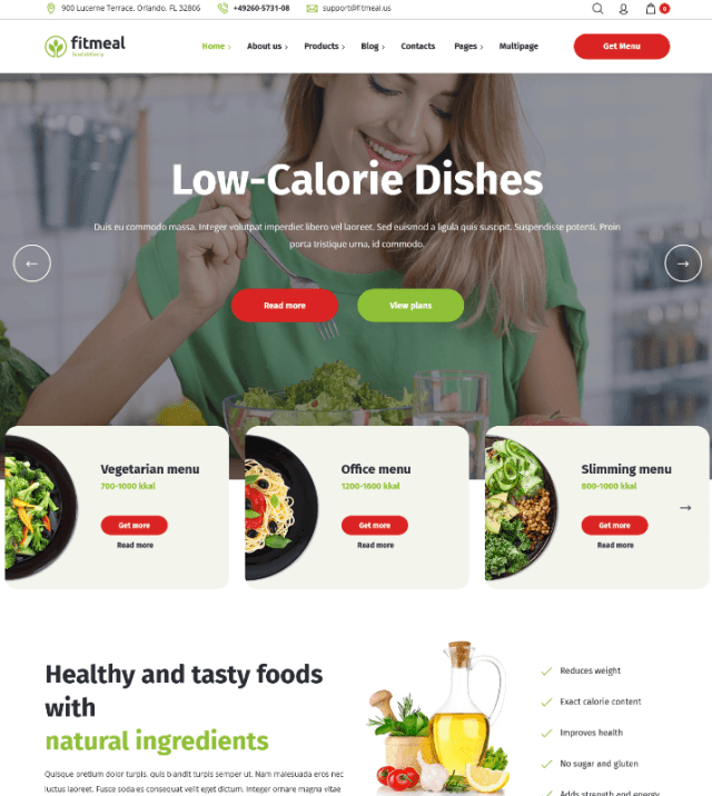 Fitmeal a nutritionist WordPress theme 