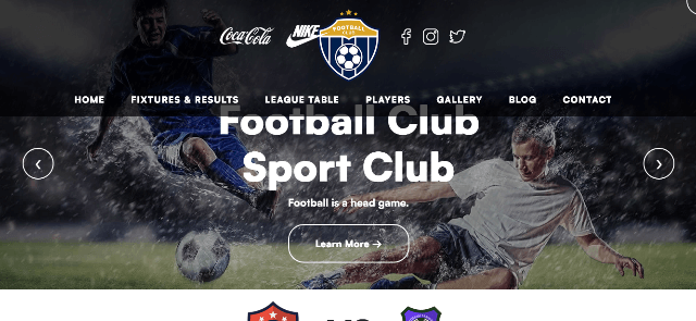 A Creative Football Club WordPress Theme