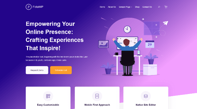 FotaWP: A Simple Public Figure Website Template