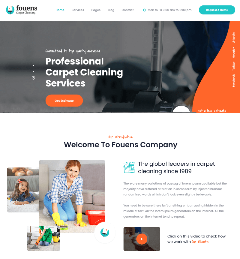 Fouens: A Sleek Tiles Website Template
