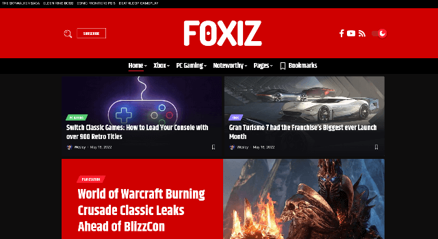 Foxiz: An Exceptional Cryptocurrency News Website Template