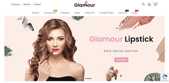 Glamour Cosmetics Store - premium Shopify themes