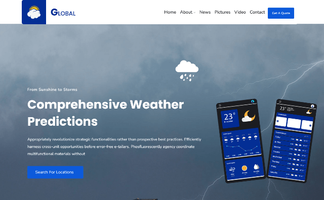 Global: A Simple Forecast Meteorology Website Template