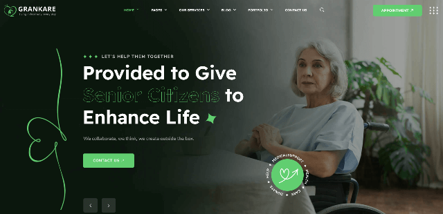 Grankare: a Home Health Care Website Template