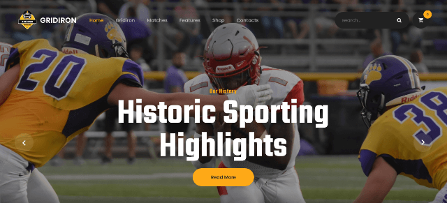 Gridiron: An Extraordinary Athletic Website Layout
