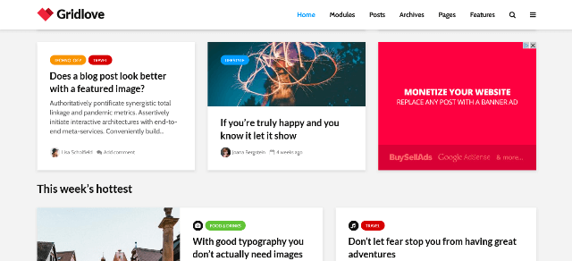 Gridlove: A Sleek Brick Layout