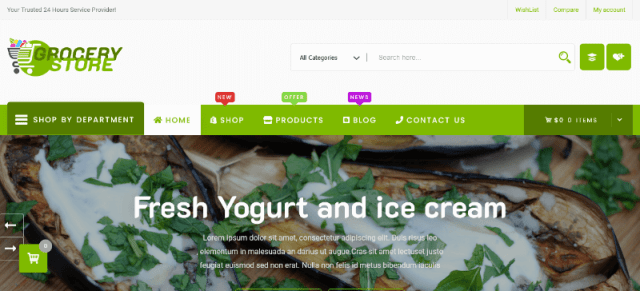 GroceryStore a yogurt wordpress theme