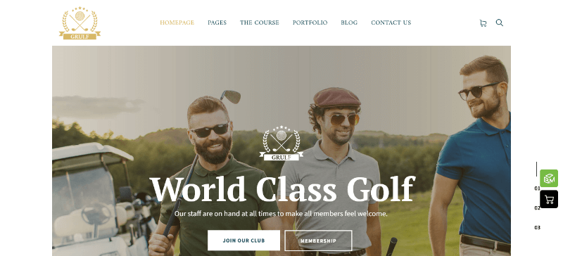 Grulf: A Clean Sports Club Website Template