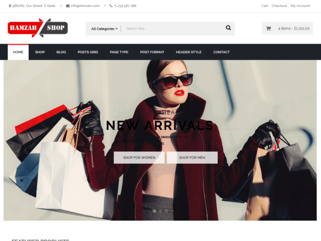 Preview screenshots of HamzahShop