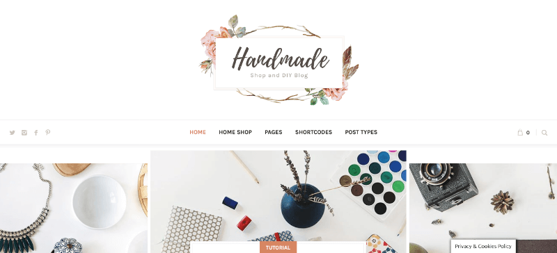 Handmade Shop: A Craft Website Theme