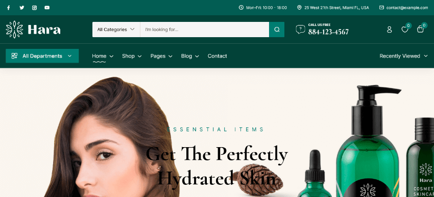 Hara: A Stylish Beauty WordPress Theme