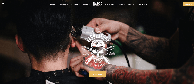 Hares: A Sophisticated Barber Shop Website Design