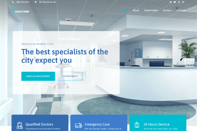 Healther: A Elite Healthcare WP Template