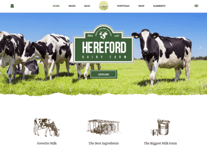 dairy farm website template
