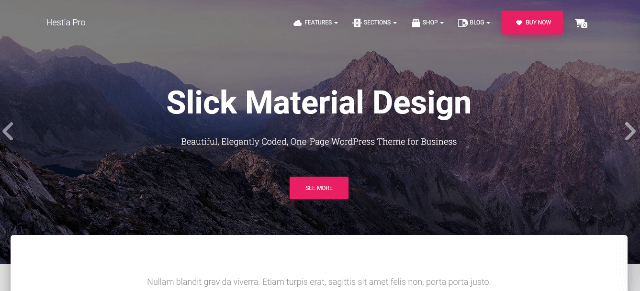 Hestia: A Minimal Nature WordPress Theme