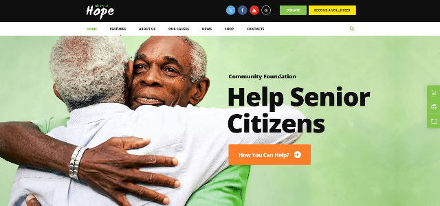 Hope: A Choicest Fundraising WordPress Template