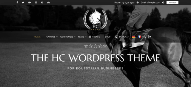 Horse Club: A Minimal Horse Club Template