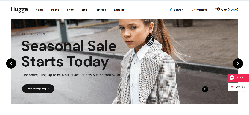 Hugge: An Elementor Shop Theme